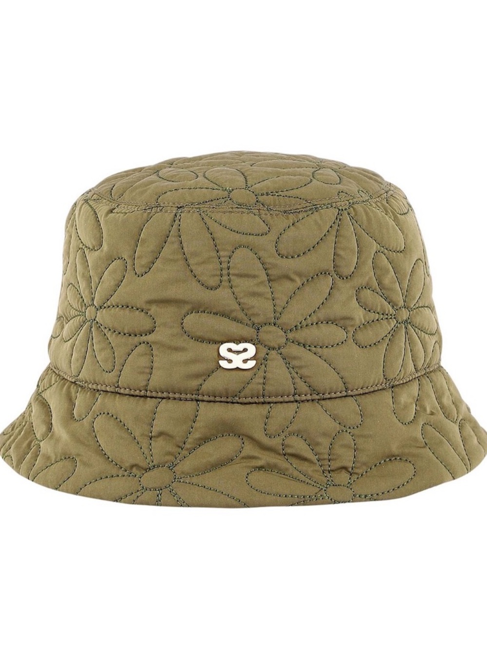 S2 Olive Quilted Daisy Bucket Hat - Women's Accessory